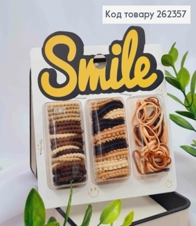 Набор детских резинок: Силиконовая/Шнурок/Жатка, Пастельных цветов 262357 фото