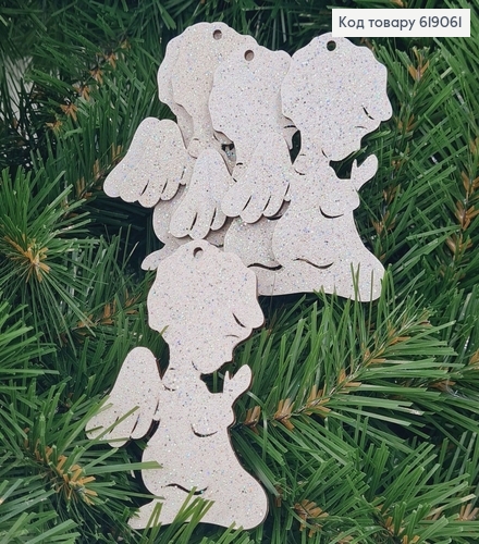 Набор игрушек деревянных Ангел блеск 9*6,5 см 5 шт/уп 619061 фото 1