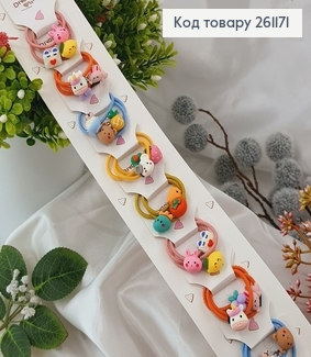 Резинка детская "Микс мордашек" 30шт.\уп. в ассорт. 261171 фото