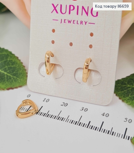 Серьги кольца, лепесточка, 1см, Xuping 18K 116659 фото 1