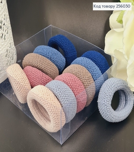 Резинка (12шт) микрофибра 4см темная "Тугая" широкая в асорт. 256030 фото 1