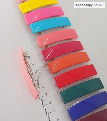 Заколка автомат цветной 6 см в ассорт. 221020 фото 3