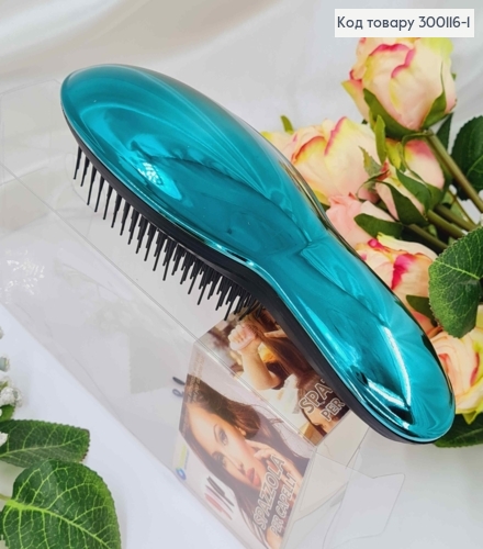 Щетка для волос, Spazzola (тангл тизер), Нефритовый металлик, большая(21*8), качественный Китай 300116-1 фото 1