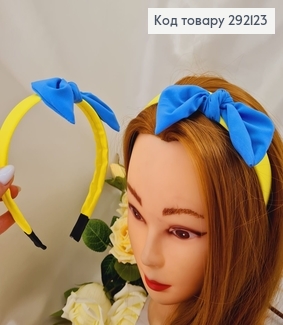 Обруч  пластик в тканині Солоха  Блакитний  , виробник Україна (ручна робота) 292123 фото