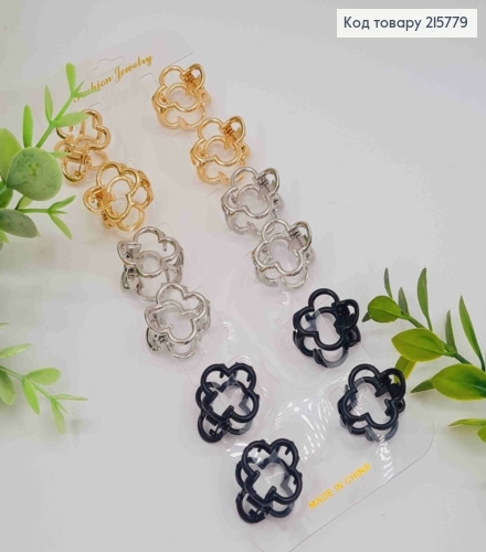 Краб металл, "ВАН КЛИФ", 2 см, Золото/Серебро/Черная цвета в ассорт. 215779 фото 1