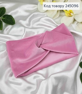 Повязка мягкий велюр, Розового цвета, 23,5*11см, ручная работа 275055 фото