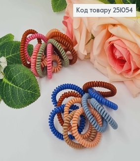 Резинка пружинка 3,5см, тонка, осінніх пастельних кольорів. 251054 фото