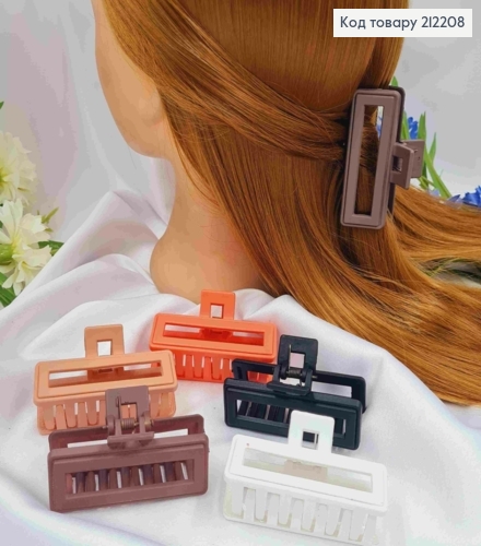 Краб пластик, матовый, прямоугольный, 7см, цвета в ассортименте 212208 фото 1