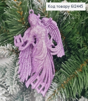 Новорічна фігура Блиск Янгол з арфою ЛАВАНДА, 12*7см, Україна 612445 фото