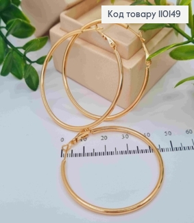 Сережки кільця Класичні,  діаметр 4,5см, італійська застібка, Xuping 18К 110149 фото