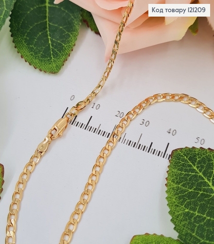 Ланцюжок, панцирне плетіння, шир. 3мм, довж. 45см. Xuping 18K 121209 фото 1