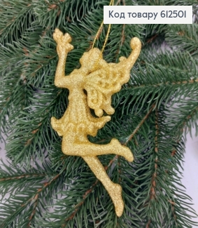 Новогодняя фигура Блеск Фея с цветком ЗОЛОТО, 15*8см, Украина 612501 фото