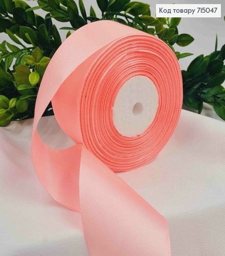 Лента атласная цвета РОЖЕВАЯ-ПУДРА (цвет 148), ширина 5см, длина 36 ярдов (33м) 715047 фото 1
