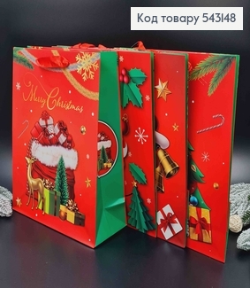 Пакет бумажный, "Новый год" в ассорт. 26*32*10см 543148 фото
