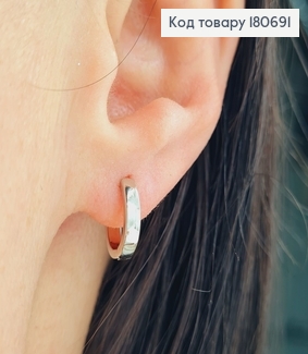 Сережки родированые кольца, 1см, Xuping 180691 фото