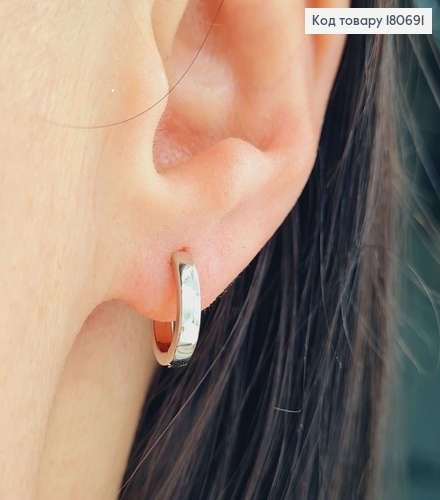 Сережки родированые кольца, 1см, Xuping 180691 фото 1