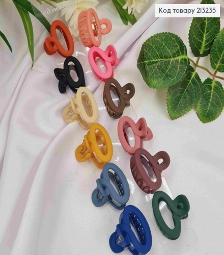 Краб пластик, матовый, "Овальный", 3,3см, цвета в ассортименте. 213235 фото 1