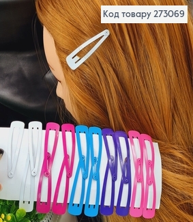 Заколка тік так кольоровий 6 см 20 шт/уп. 273069 фото