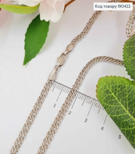 Цепочка родованная, плетение Ромб, ширина 3,5мм, длина 50см, Xuping 190422 фото 1