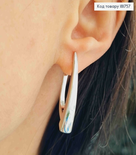 Сережки родовані Стріли,  3,3см, англійська застібка,  Xuping 181757 фото 1