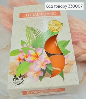 Аромасвечка таблетка BISPOL Цветочный остров 6 шт/4 часов, 15-321 330007 фото