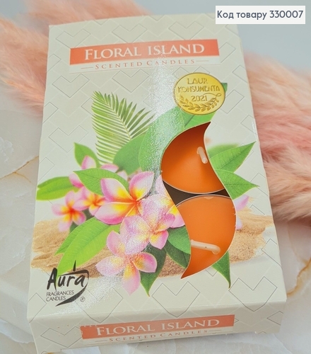 Аромасвечка таблетка BISPOL Цветочный остров 6 шт/4 часов, 15-321 330007 фото 1