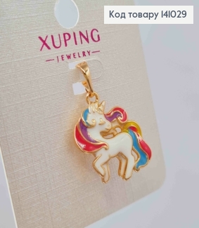 Кулон, "Єдиноріг" кольоровий, 2,1см, Xuping 18К 141029 фото