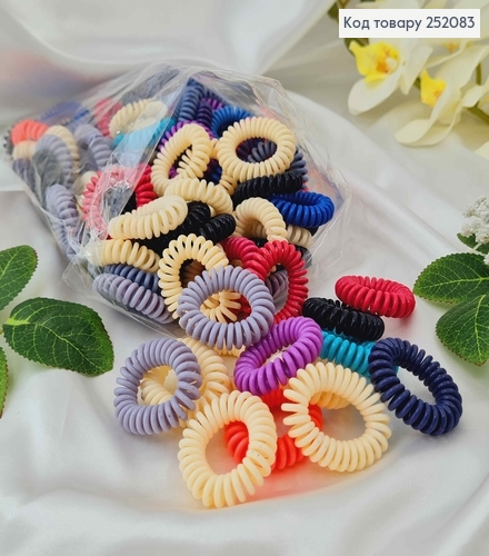 Резинка пружинка матова 3,5см, кольори в асортименті 252083 фото 1