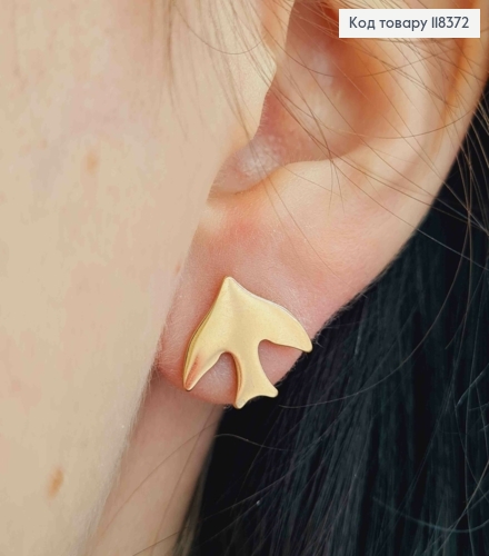 Сережки гвіздки "Ластівки", 1,2*1,4см, Xuping ТТМ 118372 фото 3