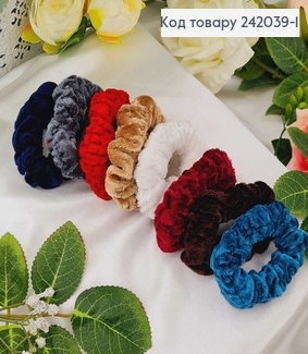 Резинка велюр  об'ємна кольорова 50 шт 242039-1 фото