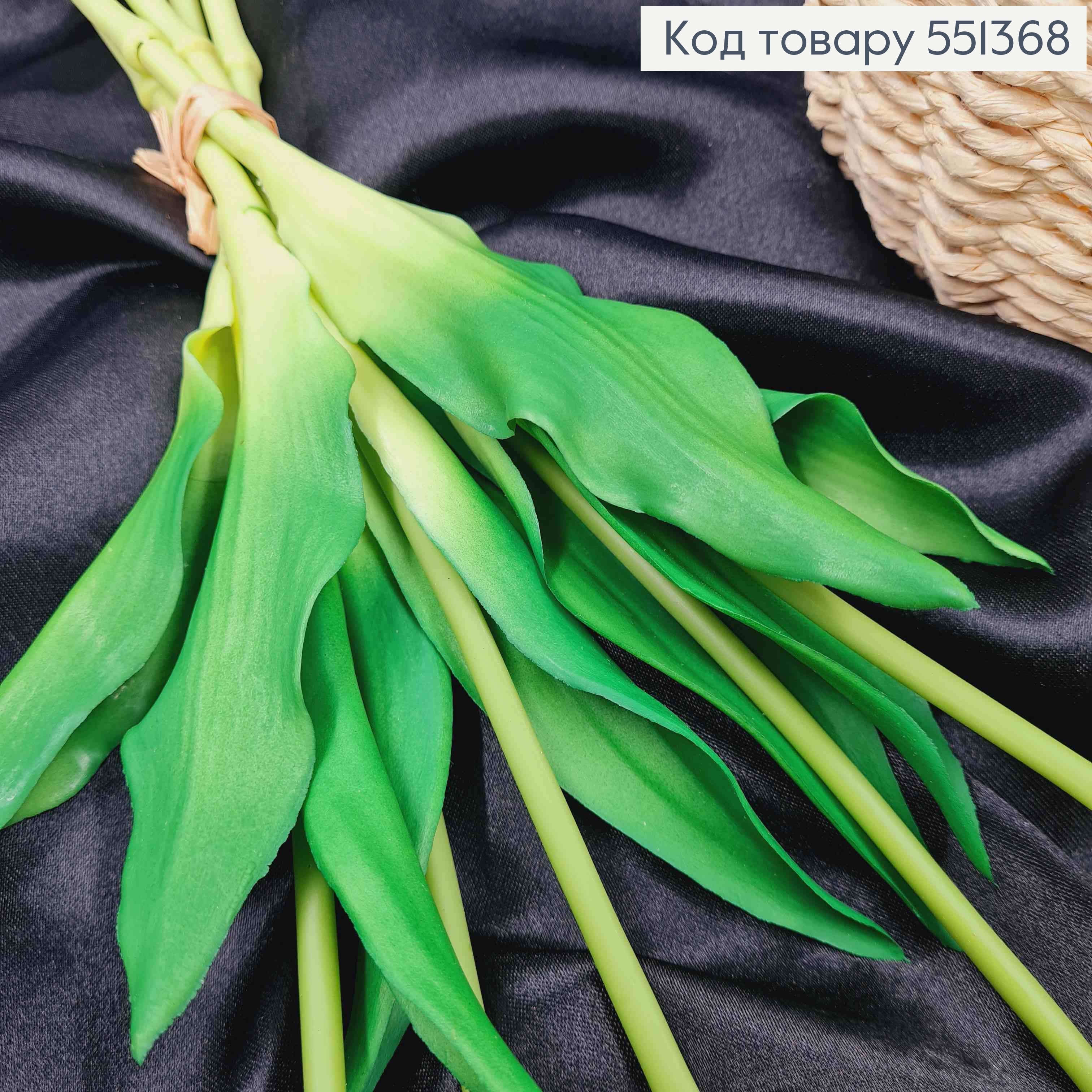 Искусственные цветы ТЮЛЬПАН Пионовидный, Желтого цвета (латексные), 5шт/букет, выс. 38см, цветок 4см 551368 фото 3