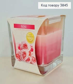 Аромасвічка стакан ROSE 170 г/32год., snk 80-78  BISPOL  313056 фото