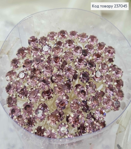 Шпилька-Рогач з камінцями Лілового кольору 237045 фото 2