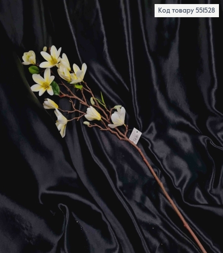 Штучна композиція Магнолія , кольору АЙВОРІ, (10квіточок), на металевому стержні, 80см 551528 фото 2