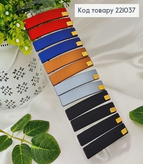 Заколка автомат  прямой матовый 1,5*8см  в асортименте 221037 фото