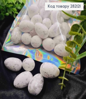 Набір: декоративні Великолні яйця (пінопластові заготовки), зі СРІБЛОМ, 3*2см, 36шт/уп 282121 фото
