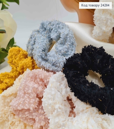 Резинка об'ємна, з люрексом, 10см, кольори в асорт  242114 фото 2