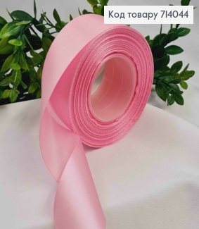 Лента атласная НЕЖНО-РОЖЕВАЯ, ширина 4см, длина 35 ярдов (32м) 714044 фото