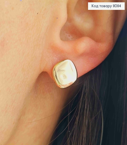 Сережки гвіздки "Ромб",  розмір 1см, Xuping 18K 110114 фото 1