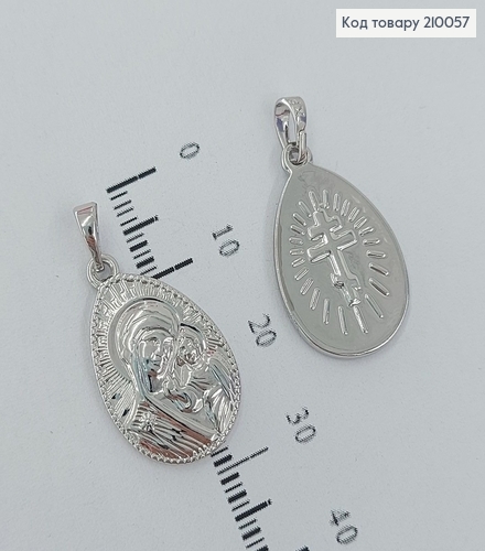 Иконка Богородица 1,4 * 2 см родироване  Xuping 210057 фото 1