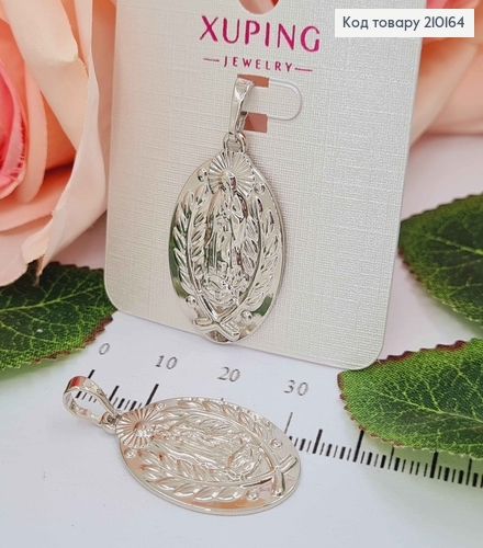 Іконка родована, Божа матір, з лавровими листочками 3см, Xuping 210164 фото 1