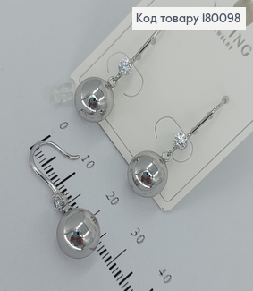 Серьги  Подвески с кулями медицинское золото Xuping 180098 фото