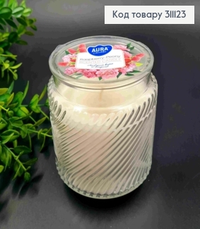 Аромасвічка стакан AURA "Raspberry - Peony", 250 г/40 годин, AC-001-372 311123 фото