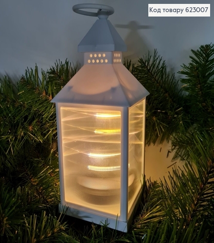 Фонарик матовый 25 см на батарейках белый 623007 фото 1