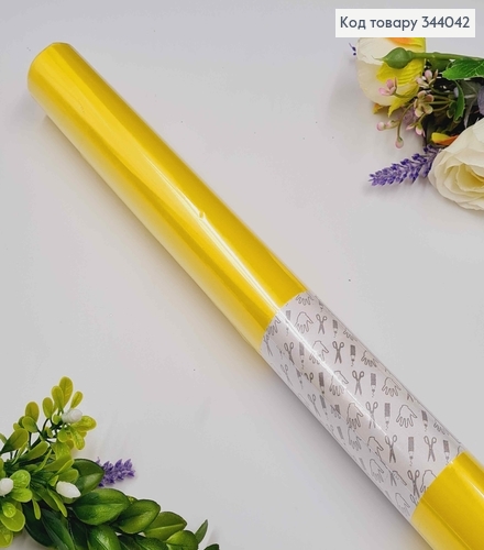 Папір Тішью, ЖОВТИЙ (колір 09), в листах, 30 аркушів, 0,5*07м. (±5%) 344042 фото 1