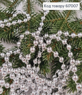 Буси диаметром 0,9см, цвет СЕРЕБРО, длина 9м 617007 фото