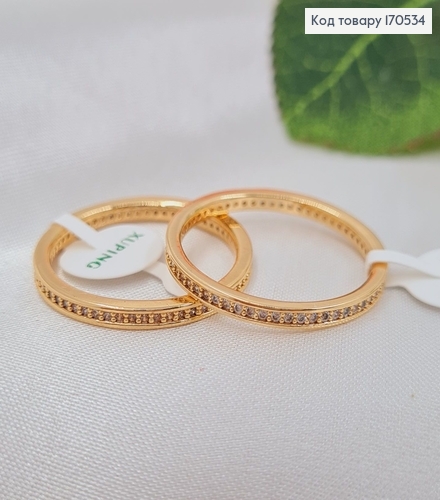 Кольцо с камнями по всей длине Xuping 18K 170534 фото 1