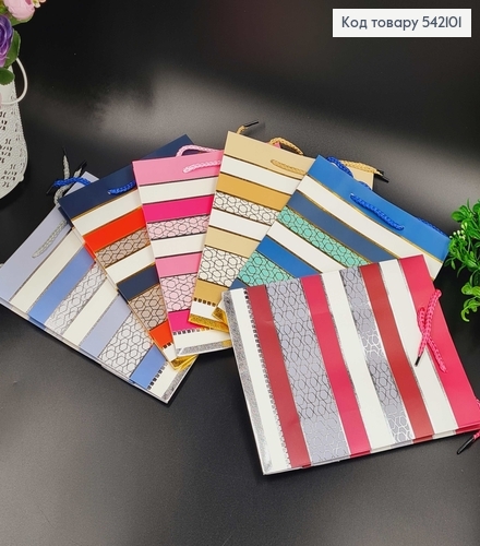 Пакет бумажный "Геометрические Лабиринты", 18х23х8см, в ассорт. 542101 фото 1