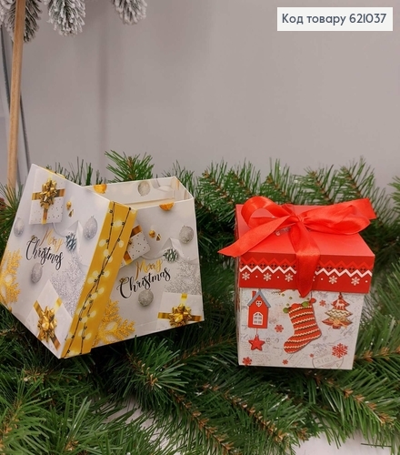 Коробка новорічна подарункова 10*10 см 621038 фото 2