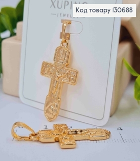 Крестик с распятием, 3*1,7см, Xuping 18К 130688 фото